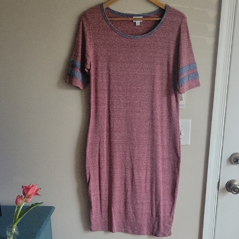 NWT LuLaRoe Julia Pencil Dress in Marled Pink